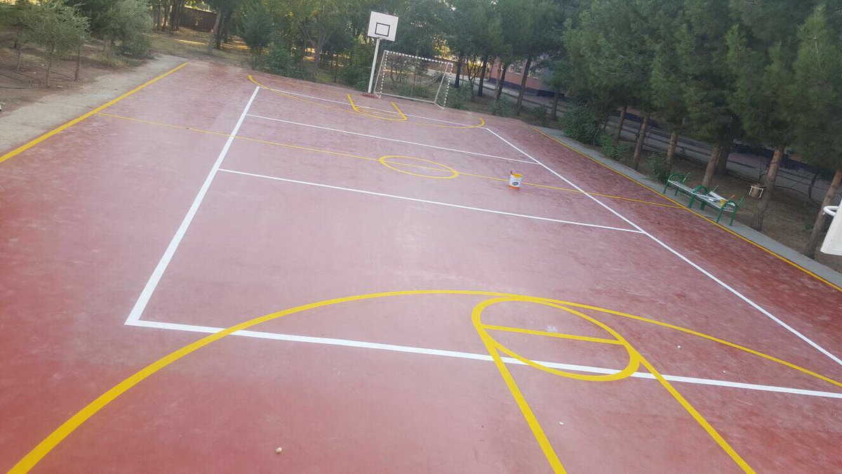 basketbol asfalt çalışması